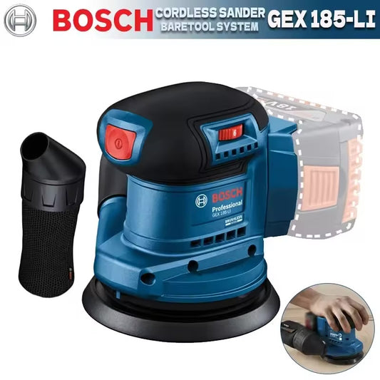 BOSCH GEX 185-LI 18V Random Orbit Sander Brushless Cordless Polisher 125mm Angle Grinder Professional